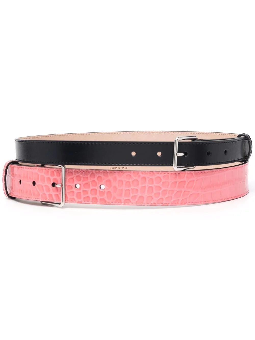 Alexander McQueen double leather buckle belt