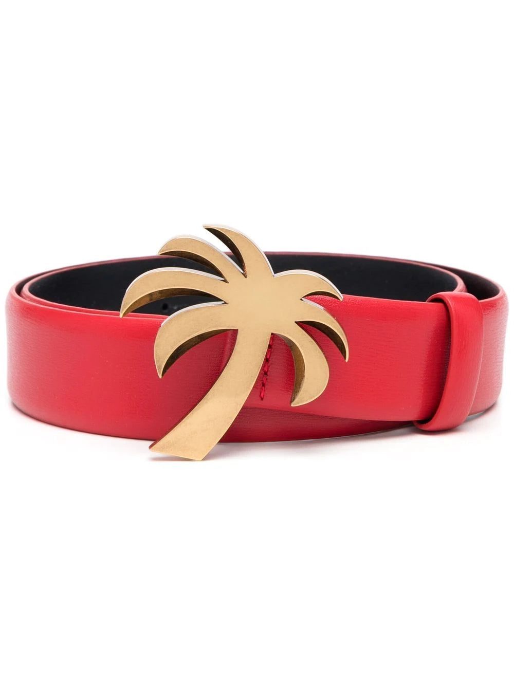 Palm Angels Palm Tree leather belt