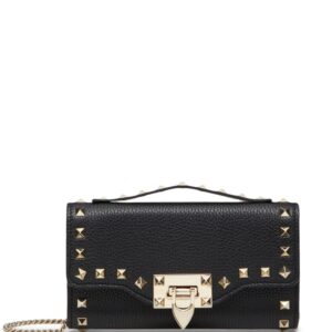Valentino Garavani Rockstud leather wallet-on-chain