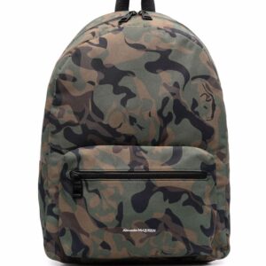 Alexander Mcqueen logo-print camouflage backpack