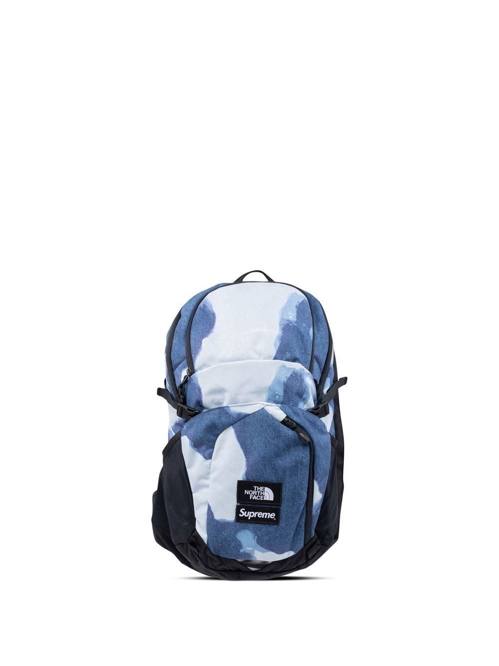 Supreme x The North Face bleached denim print backpack