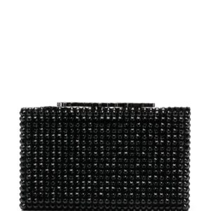 Philipp Plein crystal-studded snap clutch bag