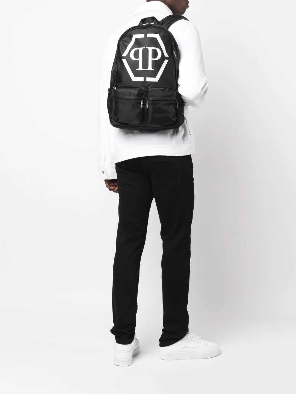 Phillip plein logo-print zip-up backpack - Image 2