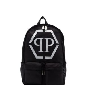 Phillip plein logo-print zip-up backpack