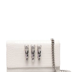 Philipp Plein skull-charm crossbody clutch bag