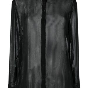 Philipp Plein  semi-sheer button-down shirt