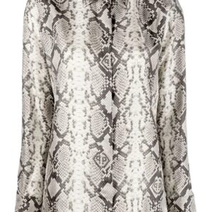 Philipp Plein snakeskin-print button-down shirt