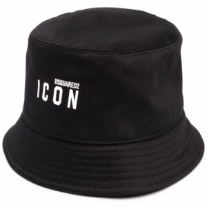 DSQUARED2 logo-print bucket hat