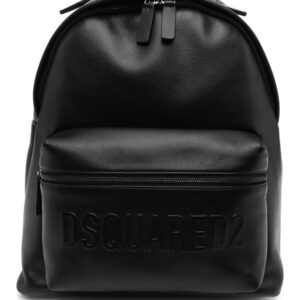 Dsquared2 logo-embossed leather backpack