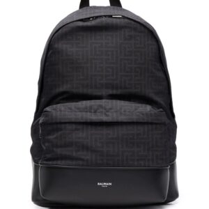 Balmain monogram-print backpack