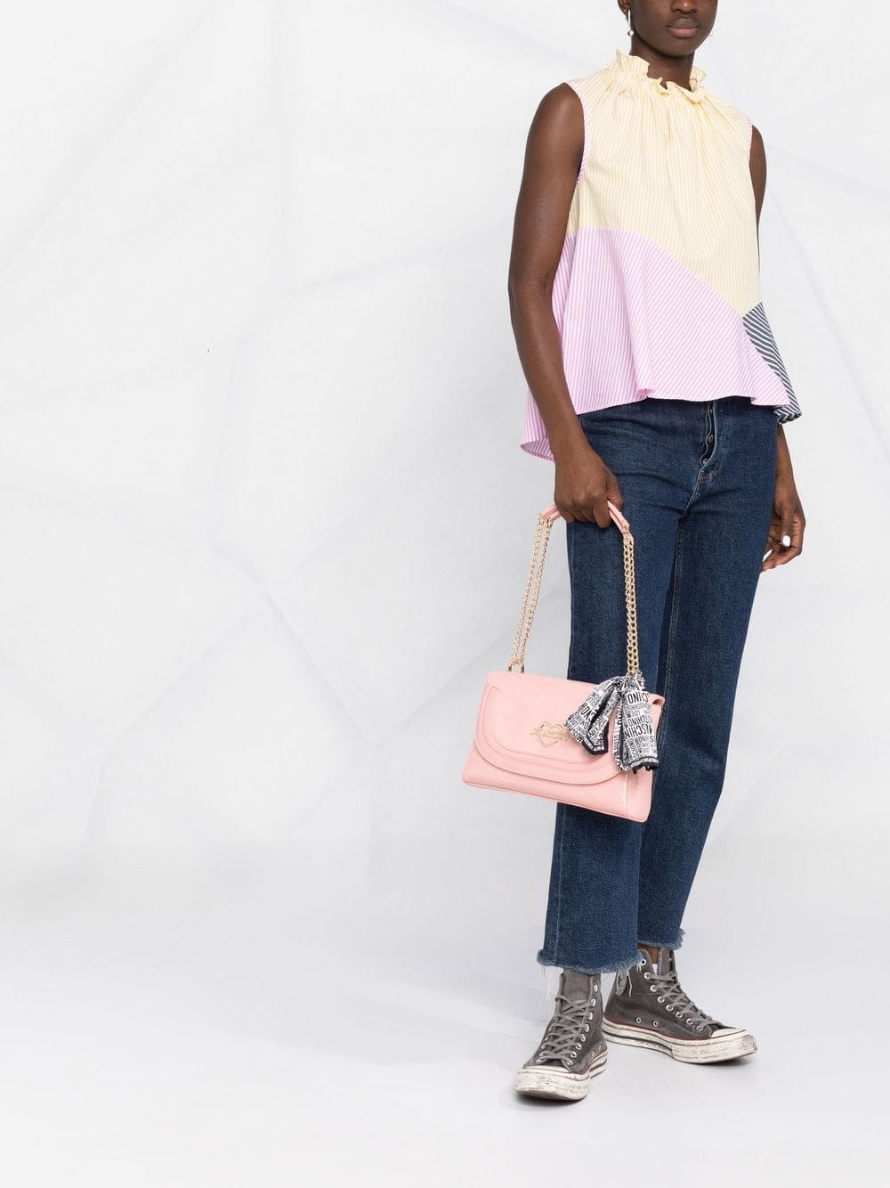 Love Moschino logo-plaque crocodile-effect shoulder bag - Image 2