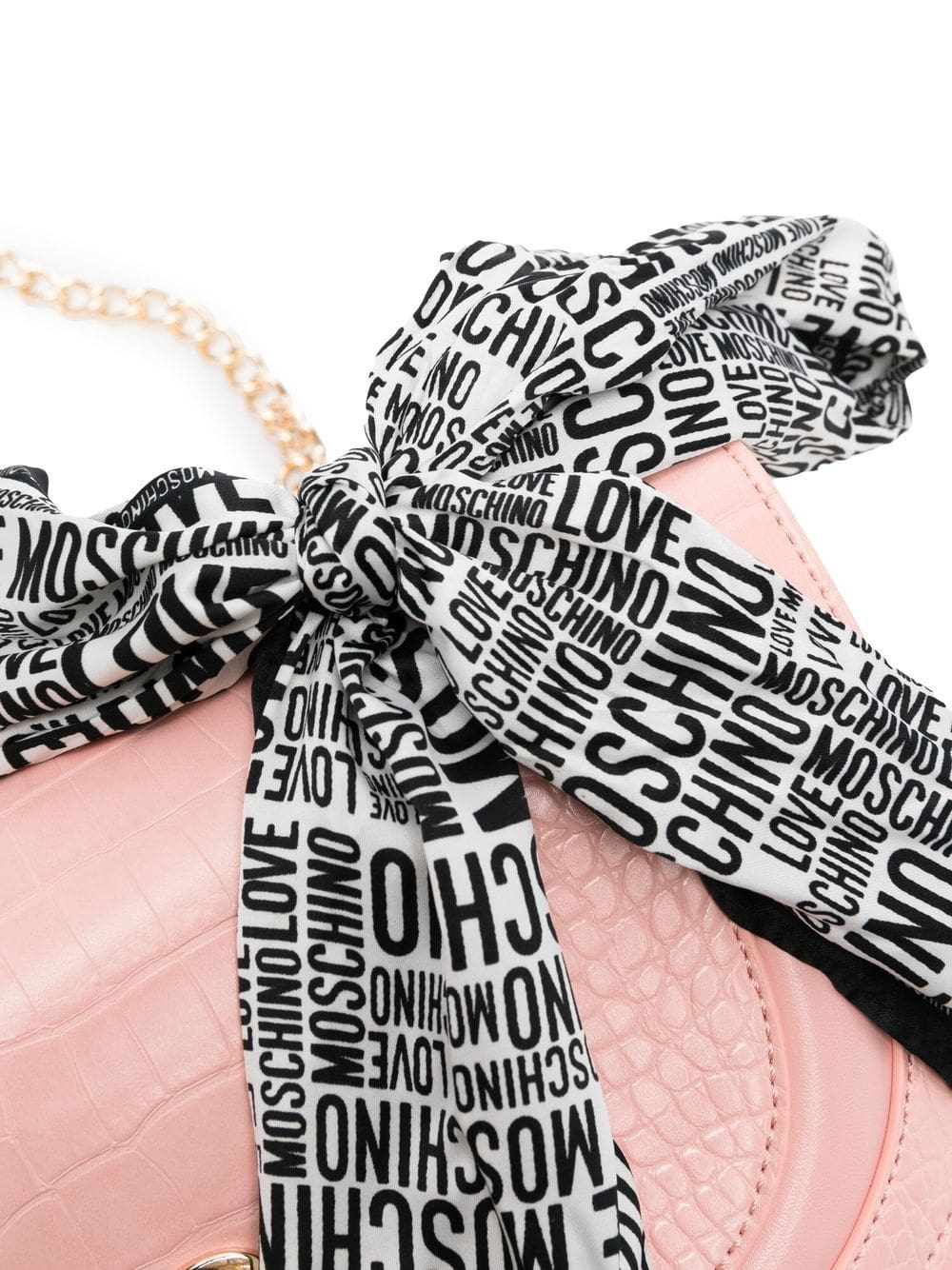 Love Moschino logo-plaque crocodile-effect shoulder bag - Image 5