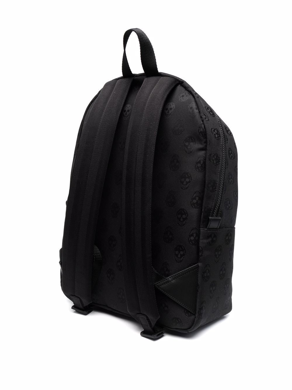 Alexander Mcqueen Biker Skull jacquard-logo backpack - Image 3