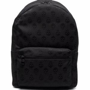 Alexander Mcqueen Biker Skull jacquard-logo backpack