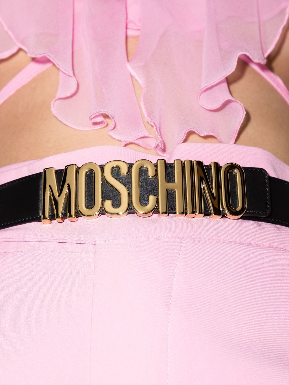 Moschino logo-plaque belt - Image 2