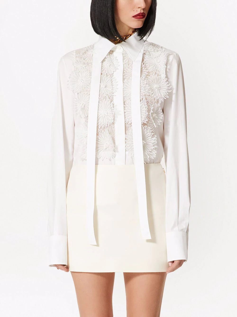 Valentino Garavani appliqué-detail long-sleeve shirt - Image 3