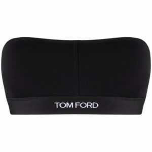TOM FORD  logo embroidered bandeau bra
