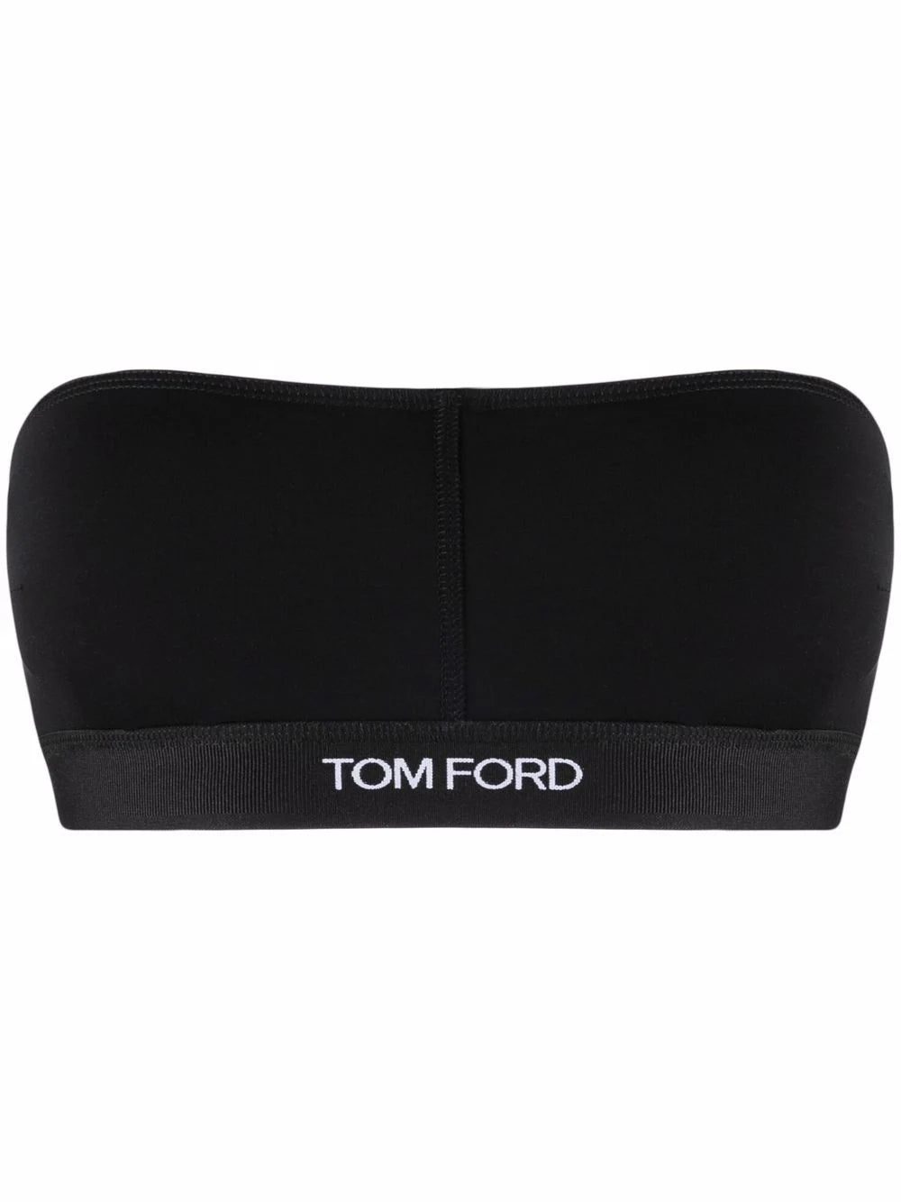 TOM FORD logo embroidered bandeau bra