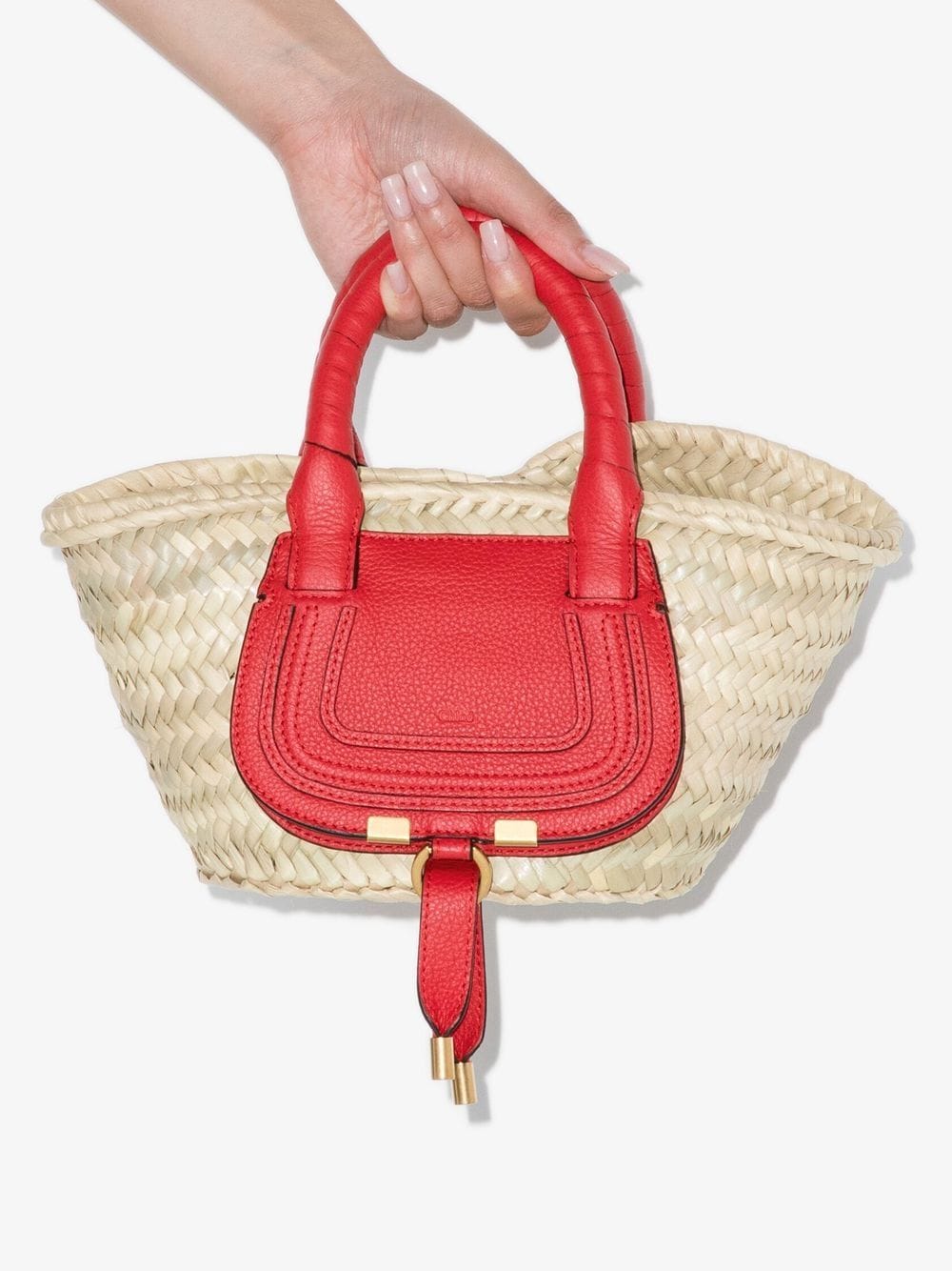 Chloé Marcie raffia tote bag - Image 4