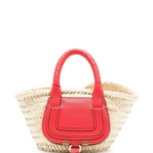 Chloé Marcie raffia tote bag