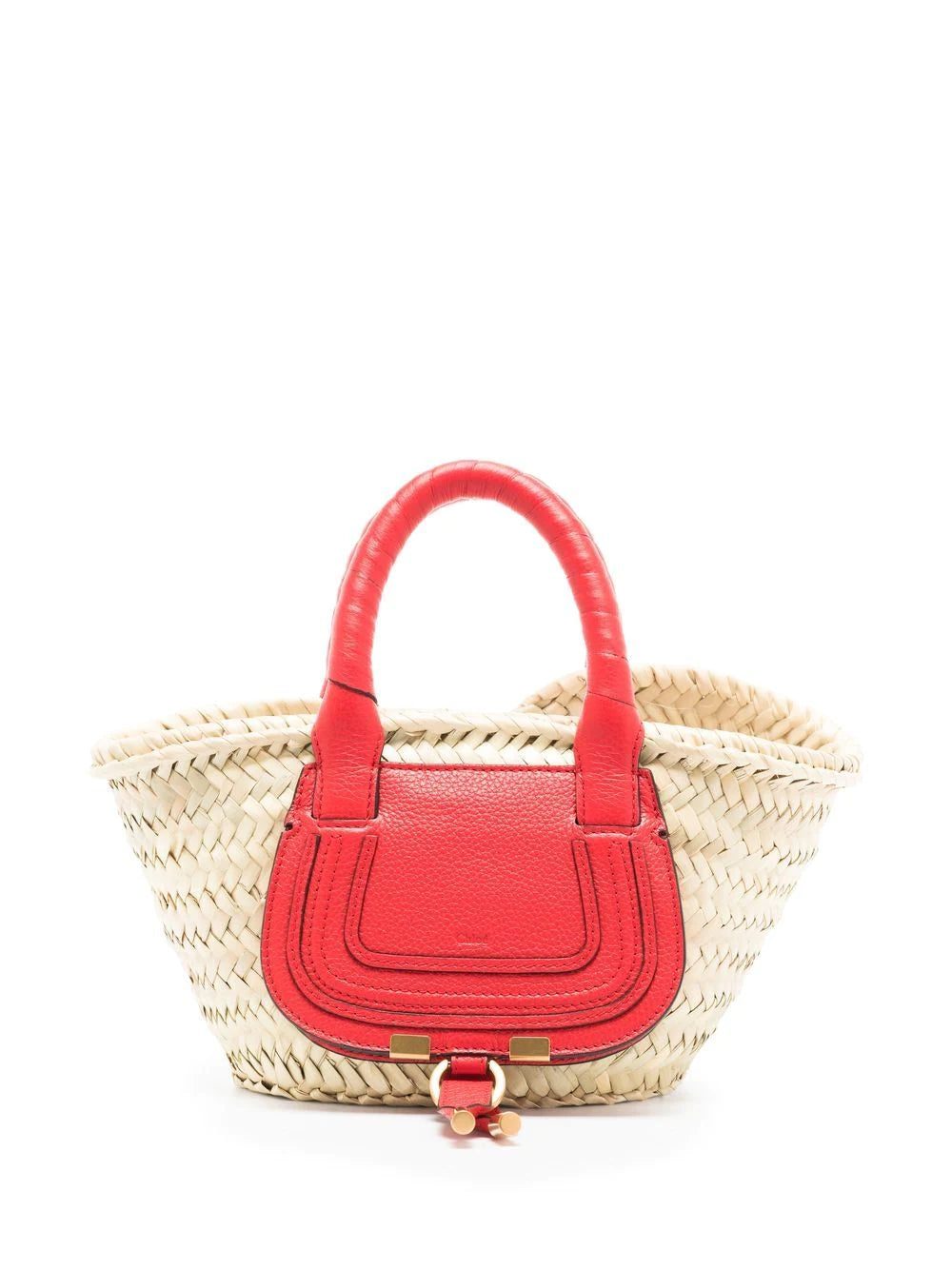 Chloé Marcie raffia tote bag