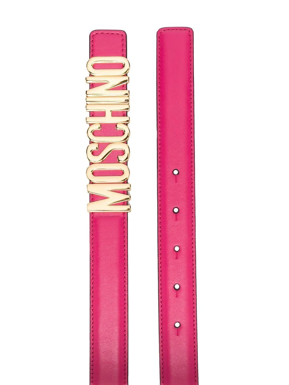 Moschino logo-plaque leather belt - Image 2