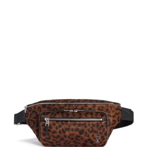AMI Paris leopard-print belt bag