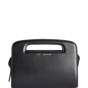 AMI Paris logo-stamp leather shoulder bag