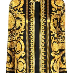 Versace  Barocco-print long-sleeve shirt