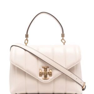 Tory Burch  logo-plaque quilted leather satchel bag