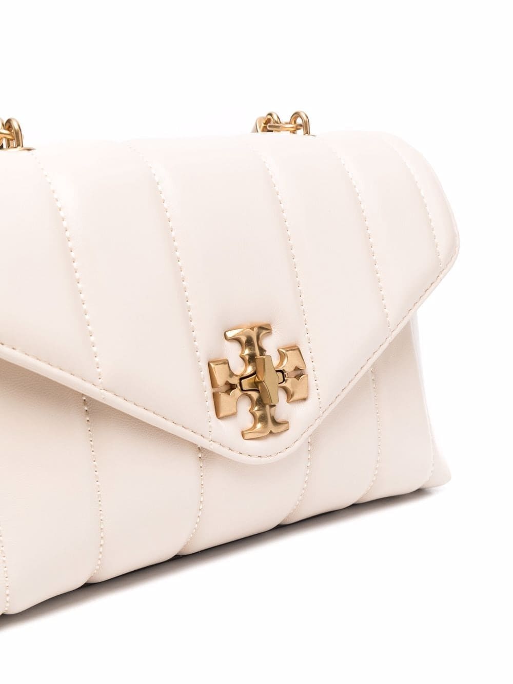 Tory Burch logo-plaque quilted leather satchel bag - Image 4