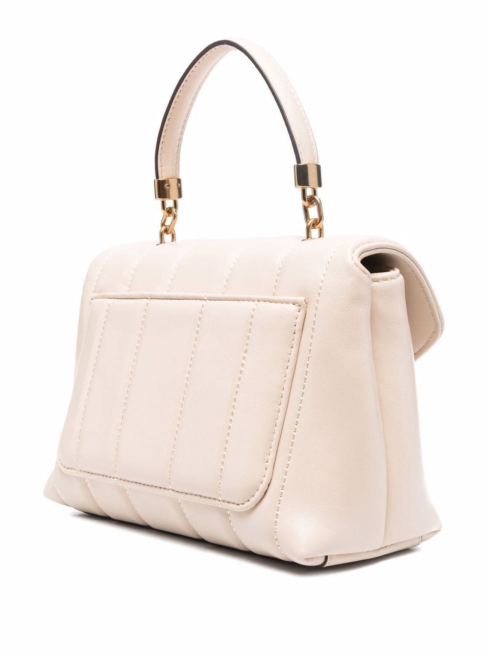 Tory Burch logo-plaque quilted leather satchel bag - Image 3