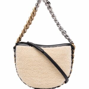 Stella McCartney small Frayme faux-shearling bag