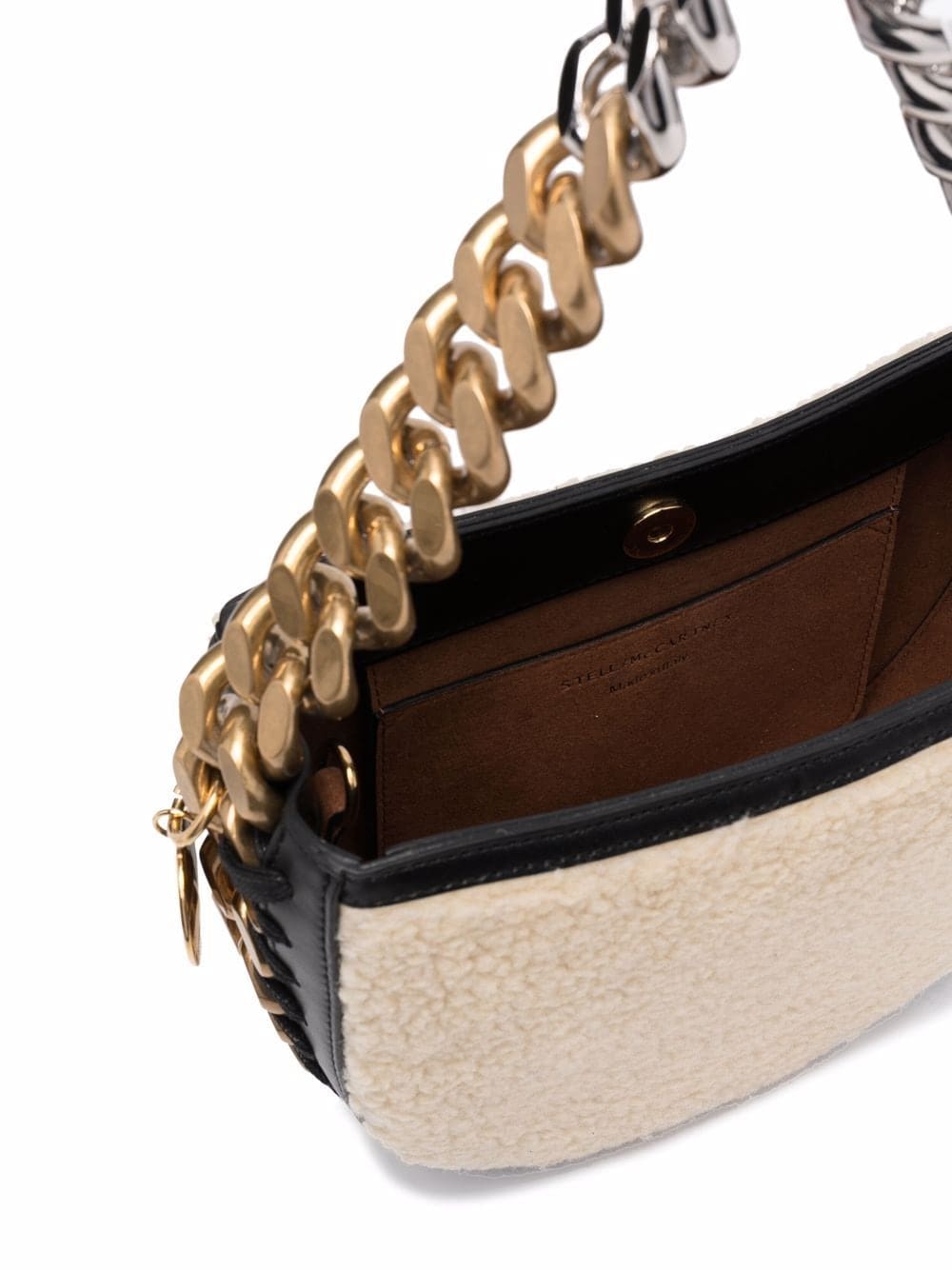Stella McCartney small Frayme faux-shearling bag - Image 5