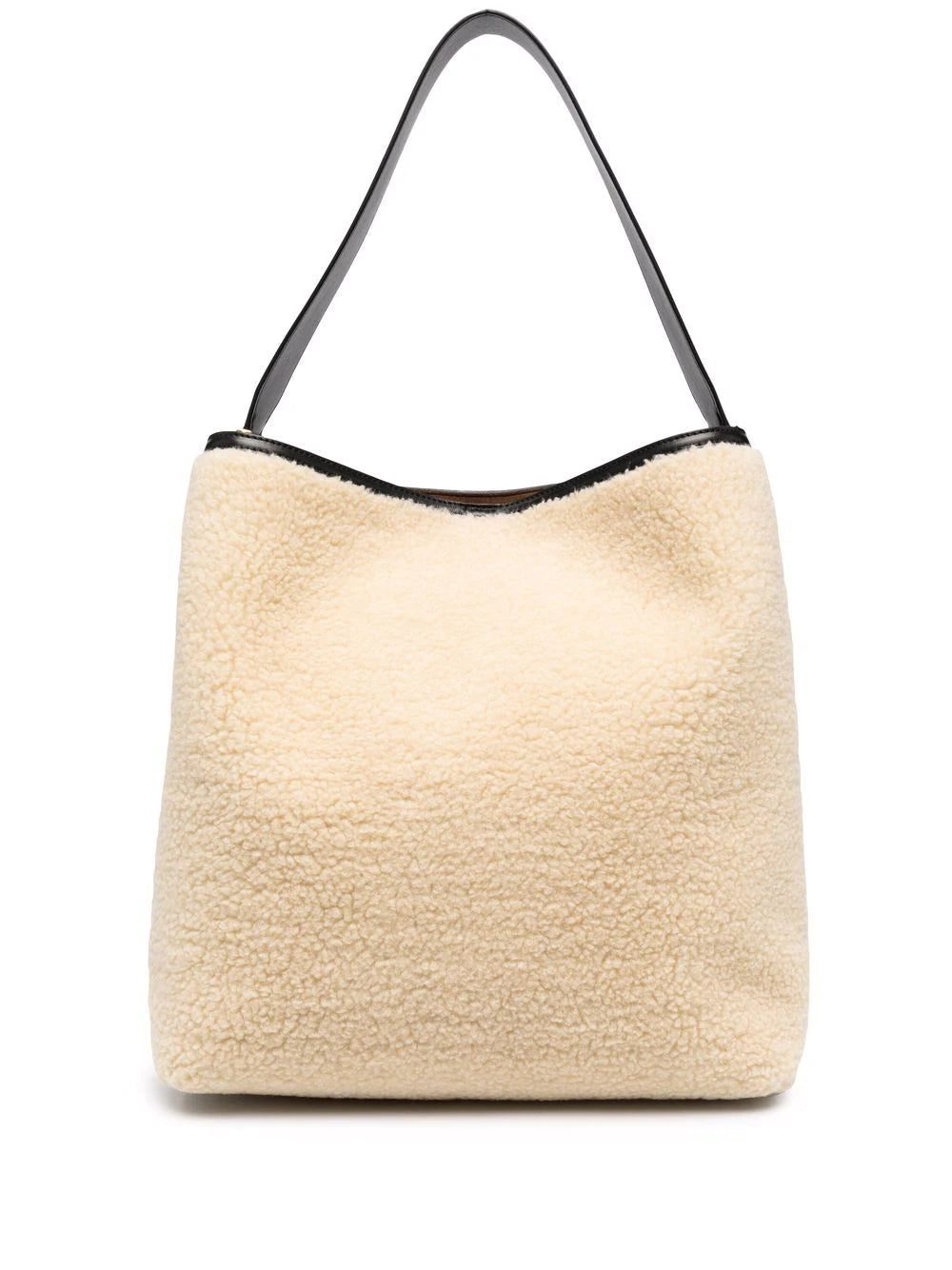 Stella McCartney large faux-shearling tote bag