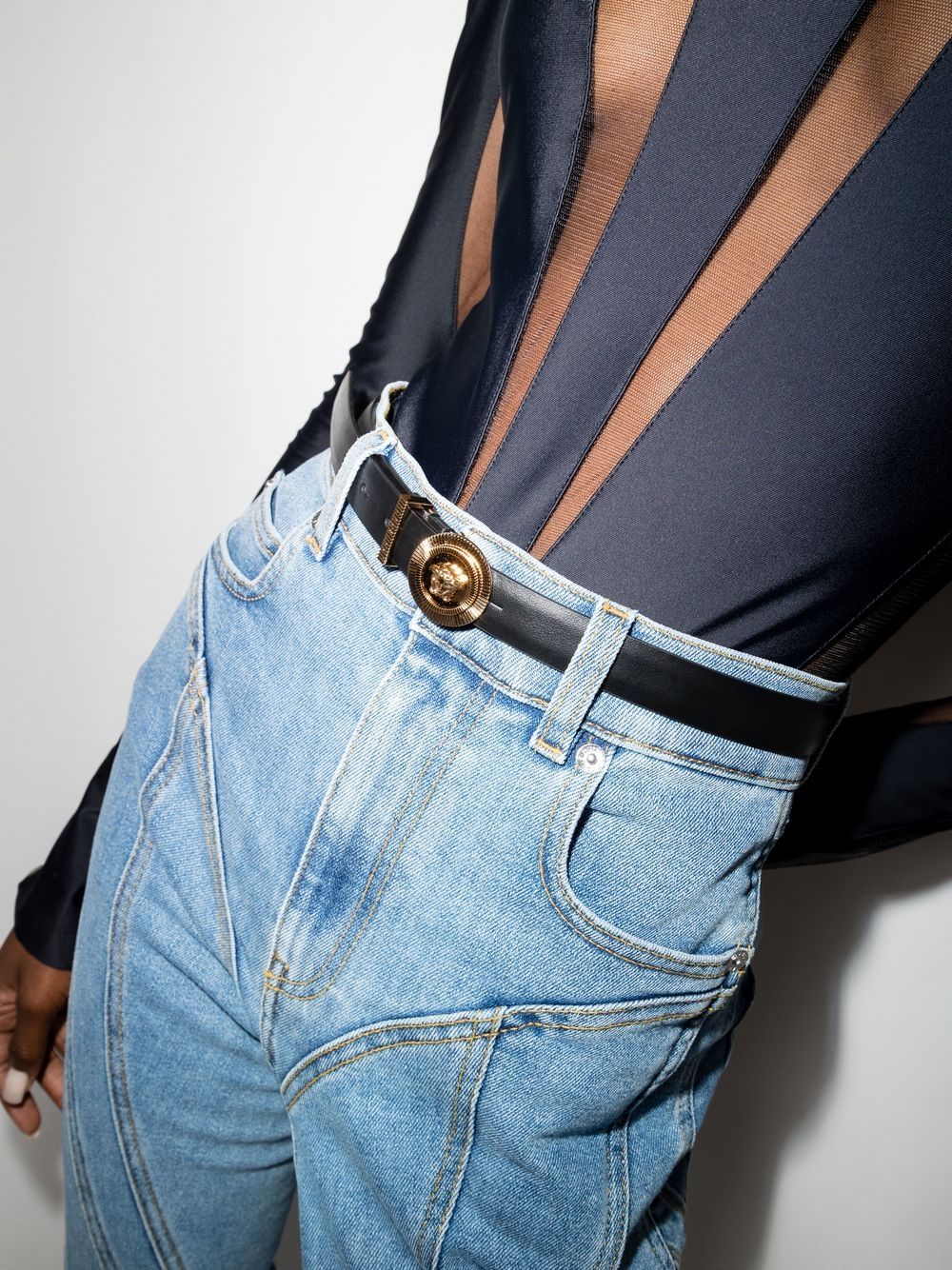 Versace Medusa logo-buckle leather belt - Image 2