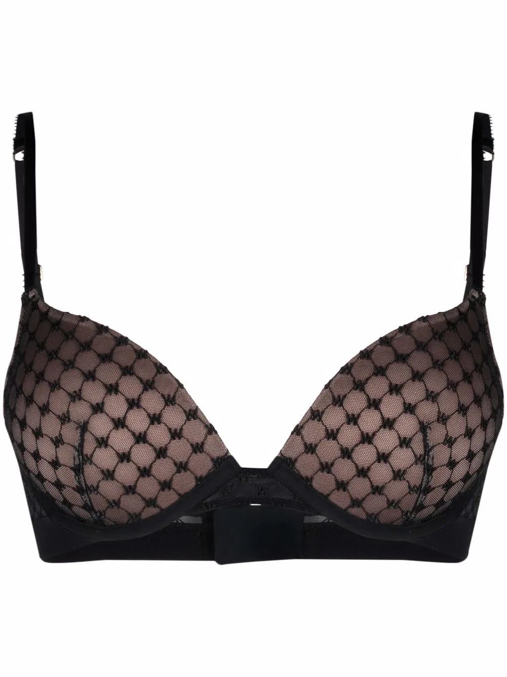 Wolford sheer monogram push-up bra