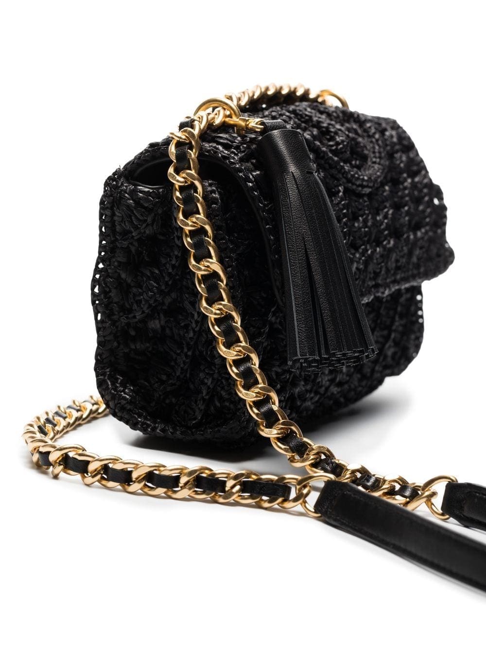 Tory Burch small Fleming raffia shoulder bag - Image 5
