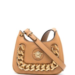 Versace Medusa-head leather shoulder bag