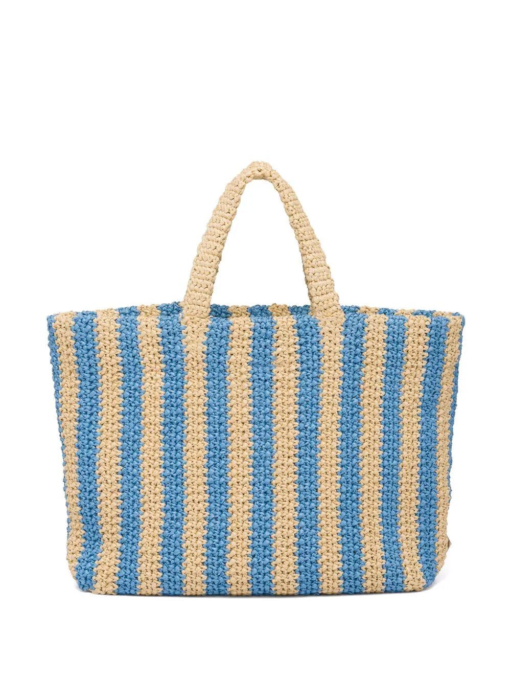 Prada logo-embroidered straw tote bag - Image 2