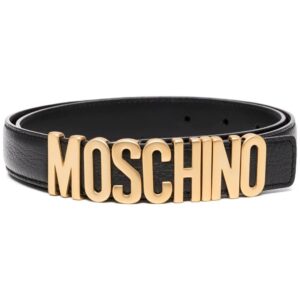 Moschino  logo-lettered leather belt