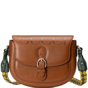 Gucci  logo-print leather shoulder bag