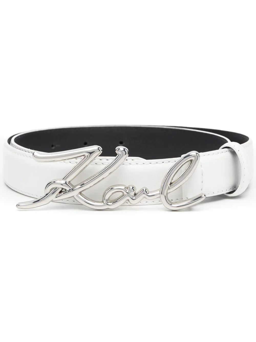 Karl Lagerfeld K/Signature logo-plaque belt