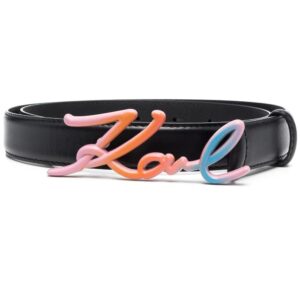 Karl Lagerfeld  K/Signature Rainbow logo-plaque belt