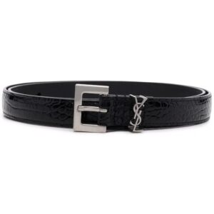 Saint Laurent  croc-effect belt
