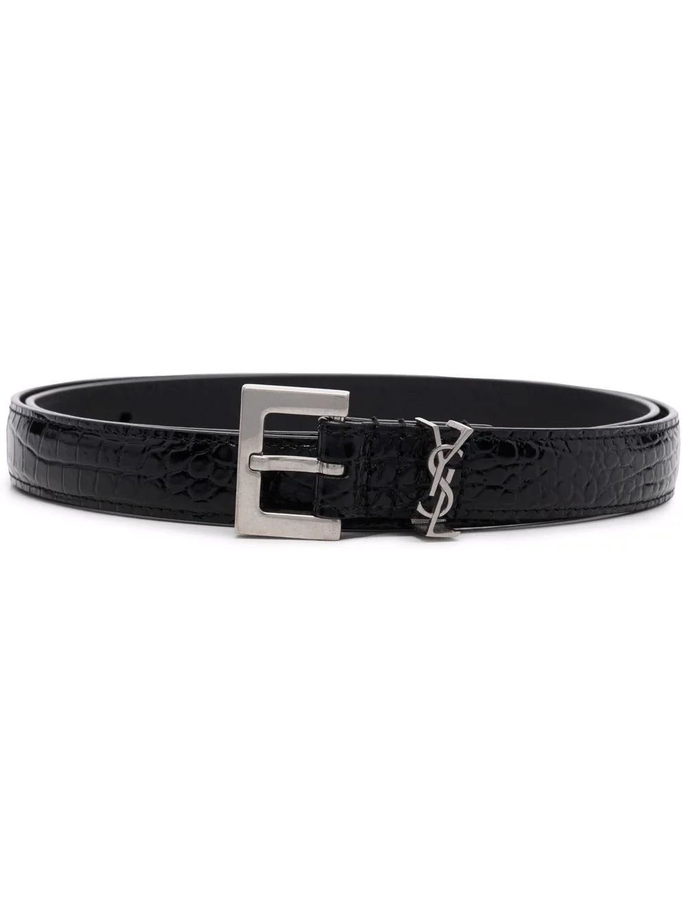 Saint Laurent croc-effect belt