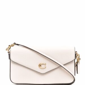 Coach logo-plaque leather crossbody bag