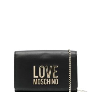 Love Moschino logo-lettering faux-leather clutch bag