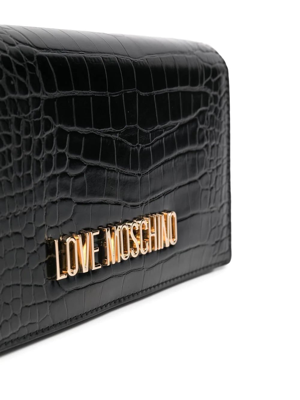 Love Moschino croc-effect wallet-on-chain - Image 5