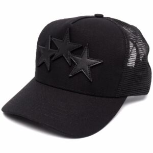 AMIRI Three star patch trucker hat
